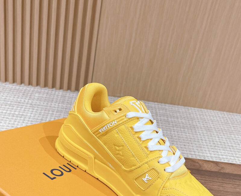 Giày Louis Vuitton LV Trainer Yellow Leather Monogram Best Quality
