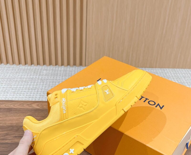 Giày Louis Vuitton LV Trainer Yellow Leather Monogram Best Quality