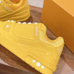 Giày Louis Vuitton LV Trainer Yellow Leather Monogram Best Quality