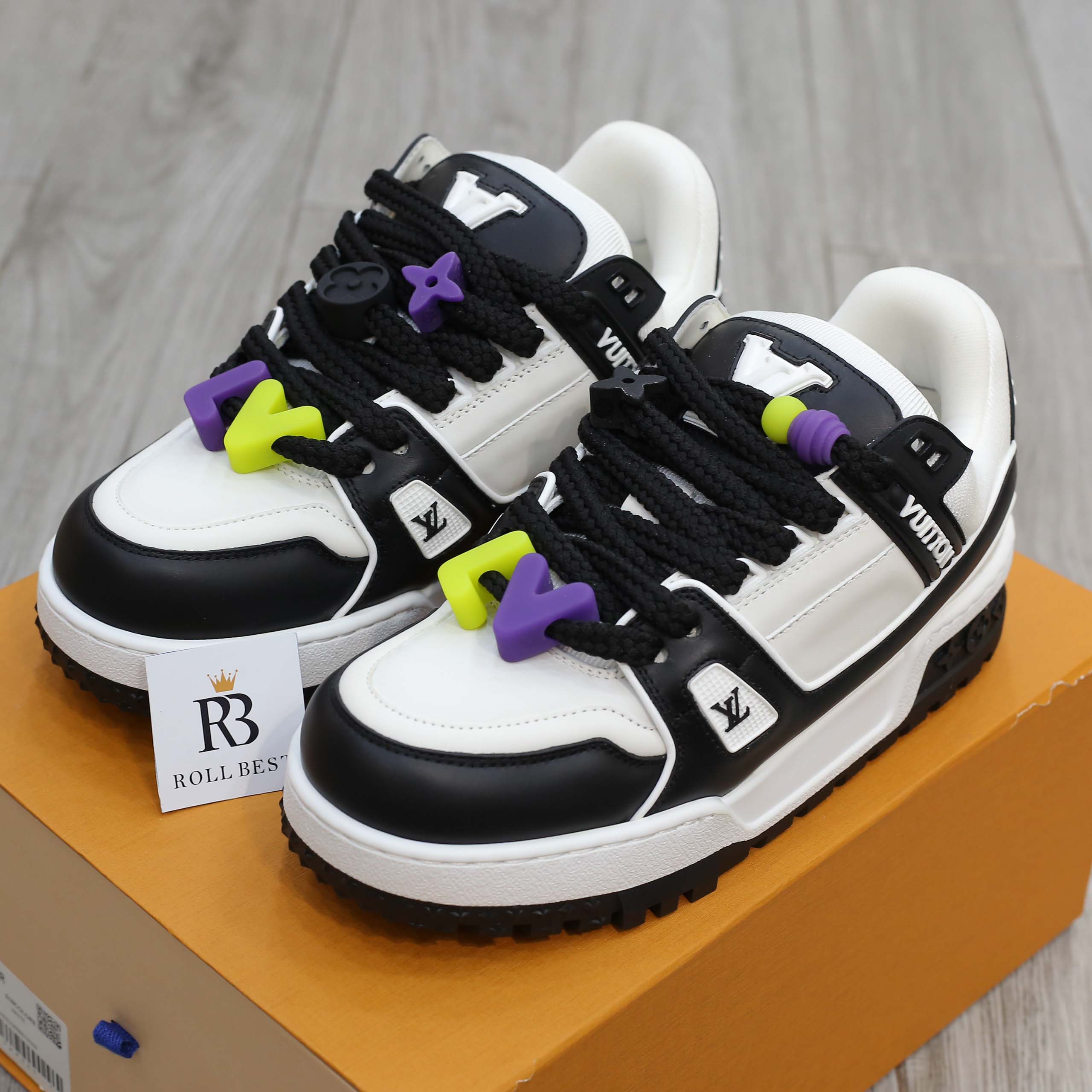 Giày Louis Vuitton Trainer Maxi Black Best Quality