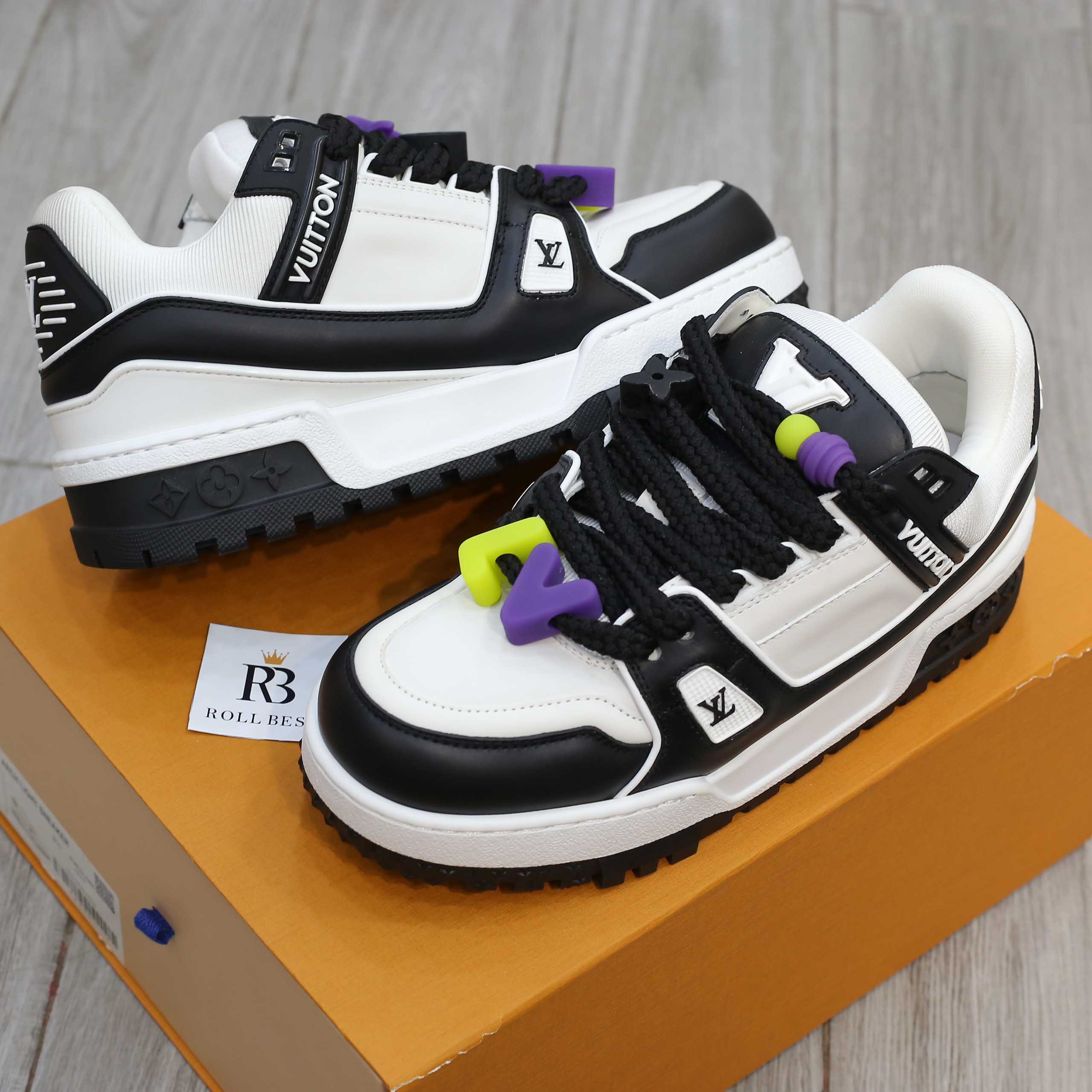 Giày Louis Vuitton Trainer Maxi Black Best Quality