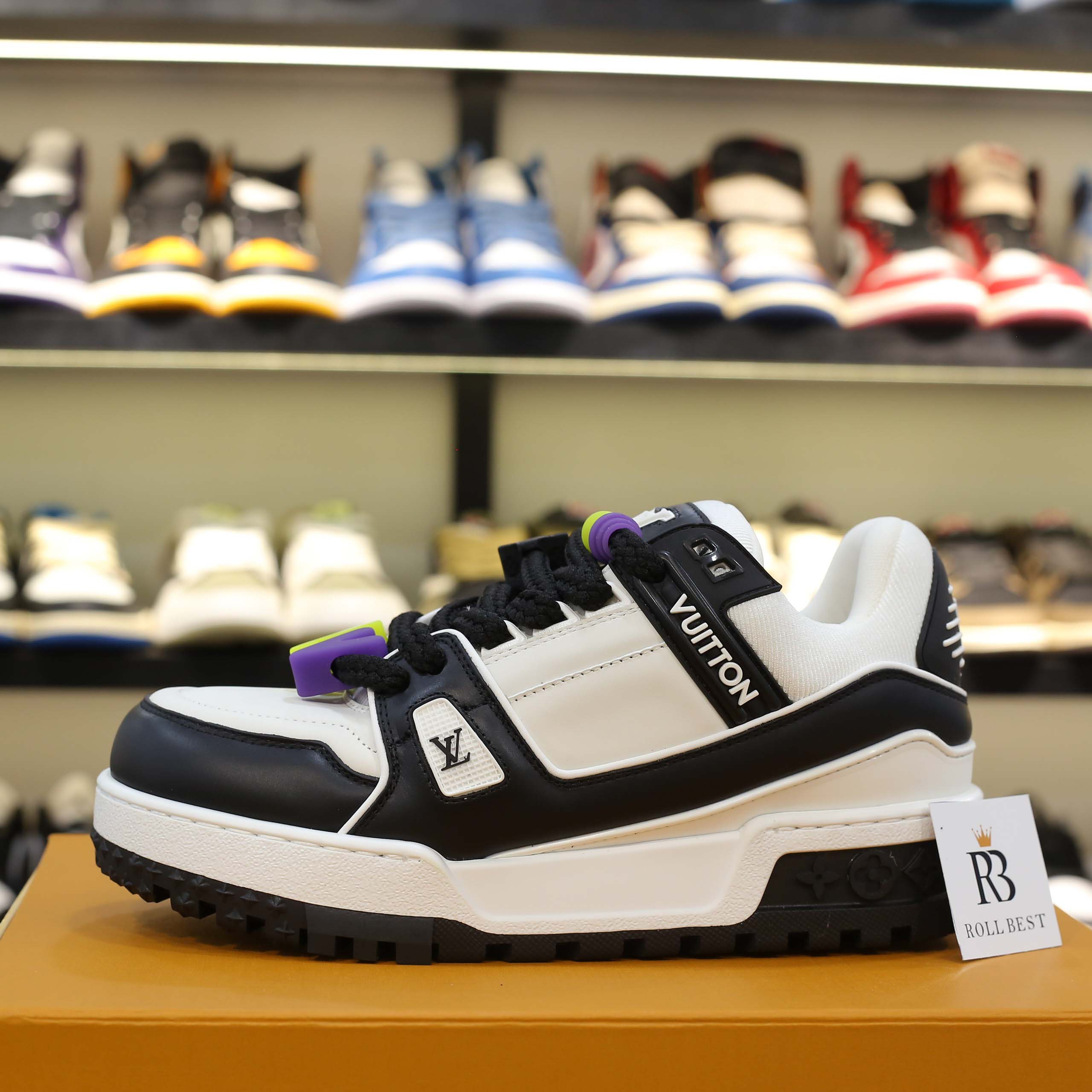 Giày Louis Vuitton Trainer Maxi Black Best Quality