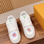 Giày Louis Vuitton x Yayoi Kusama Trainer White Print Best Quality