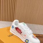 Giày Louis Vuitton x Yayoi Kusama Trainer White Print Best Quality