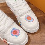 Giày Louis Vuitton x Yayoi Kusama Trainer White Print Best Quality