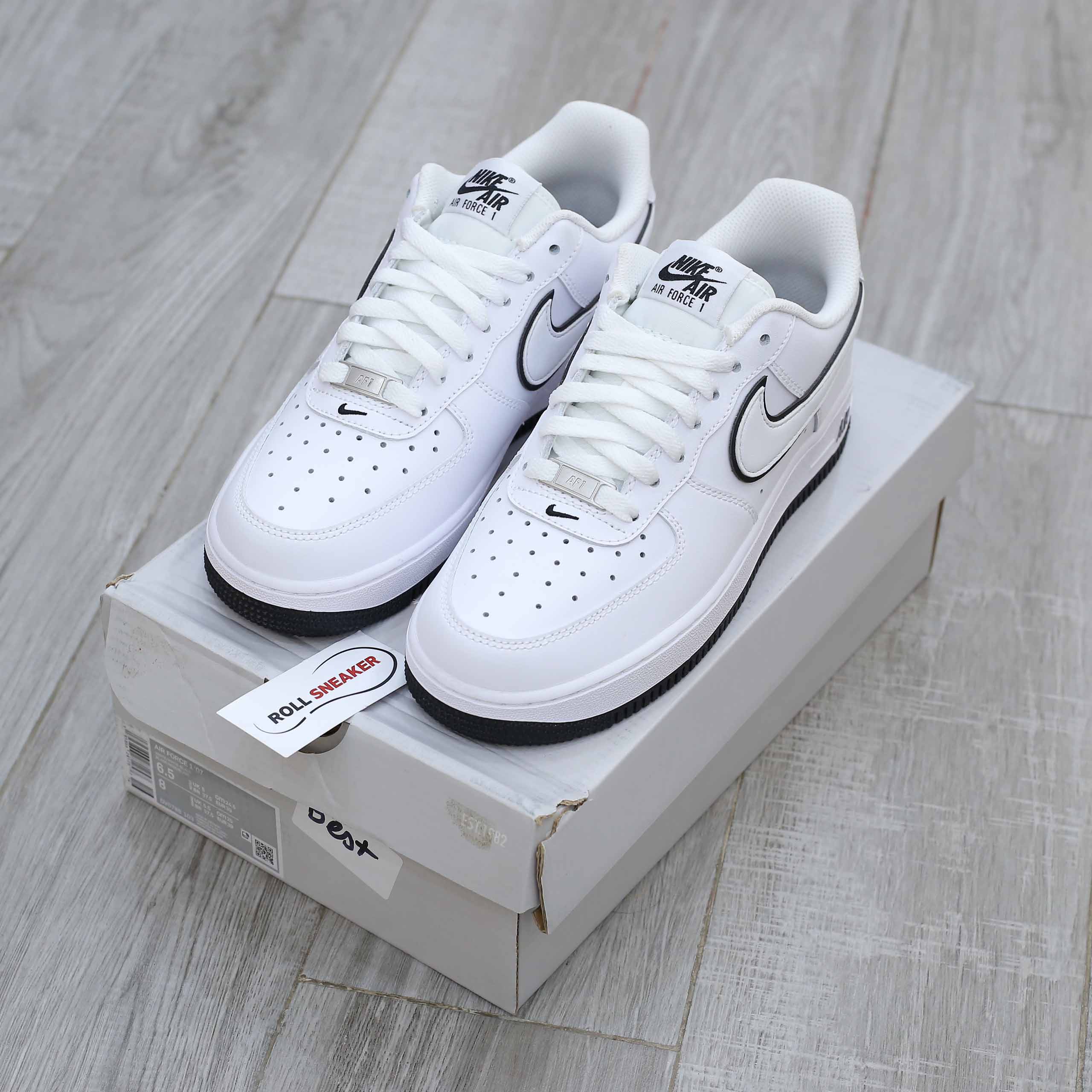 Giày Nike Air Force 1 ’07 Low ‘White Black Outline Swoosh’ Best Quality