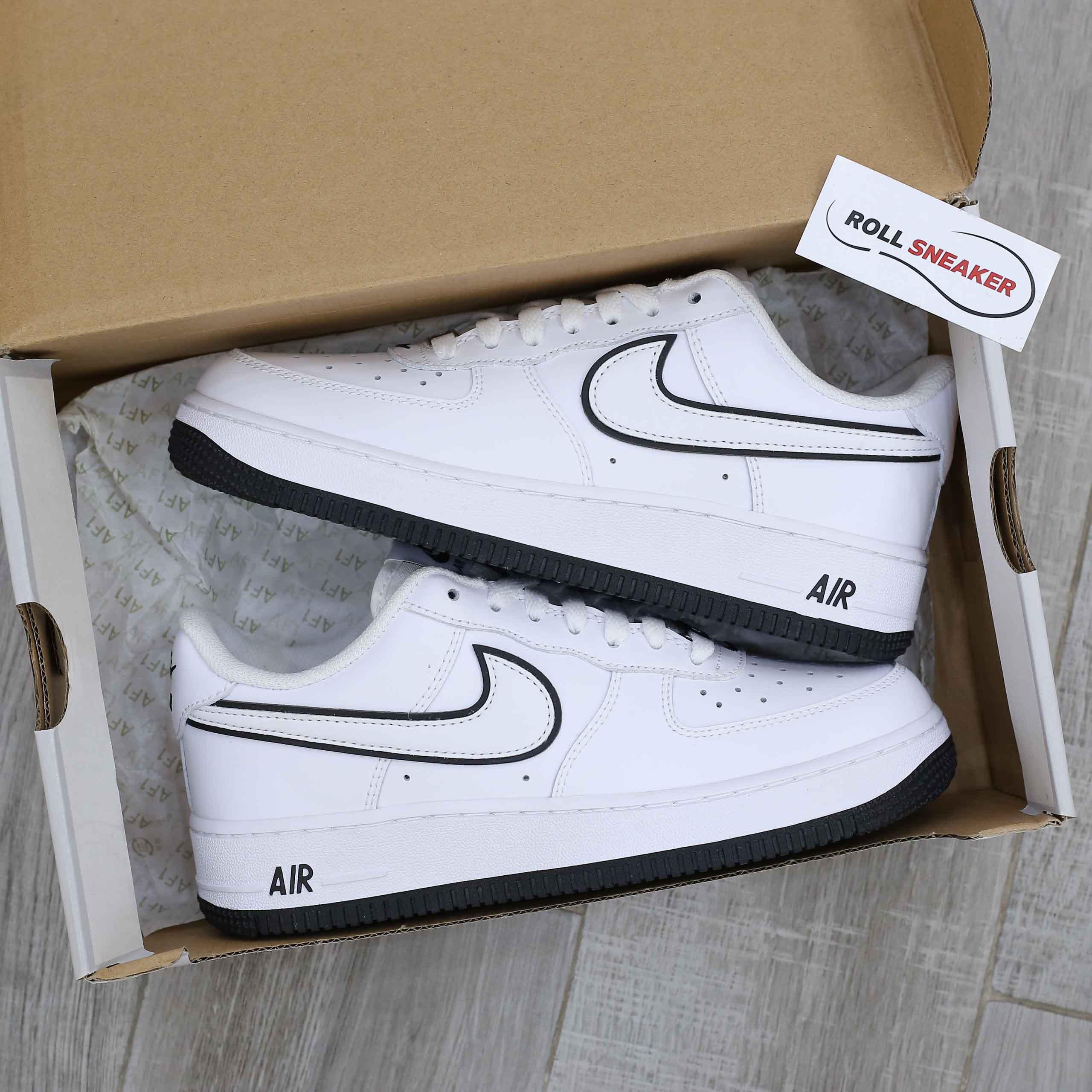 Giày Nike Air Force 1 ’07 Low ‘White Black Outline Swoosh’ Best Quality