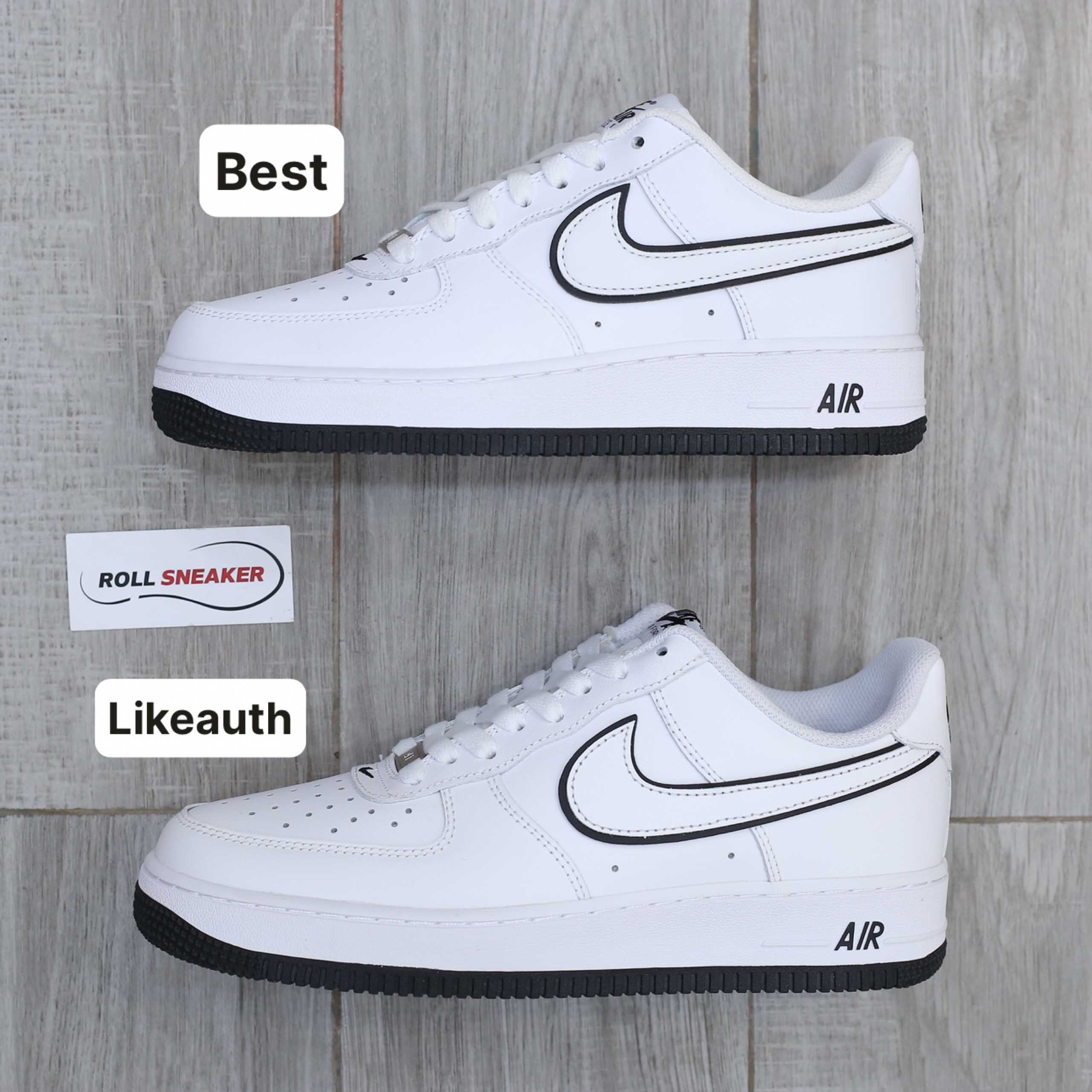 Giày Nike Air Force 1 ’07 Low ‘White Black Outline Swoosh’ Best Quality