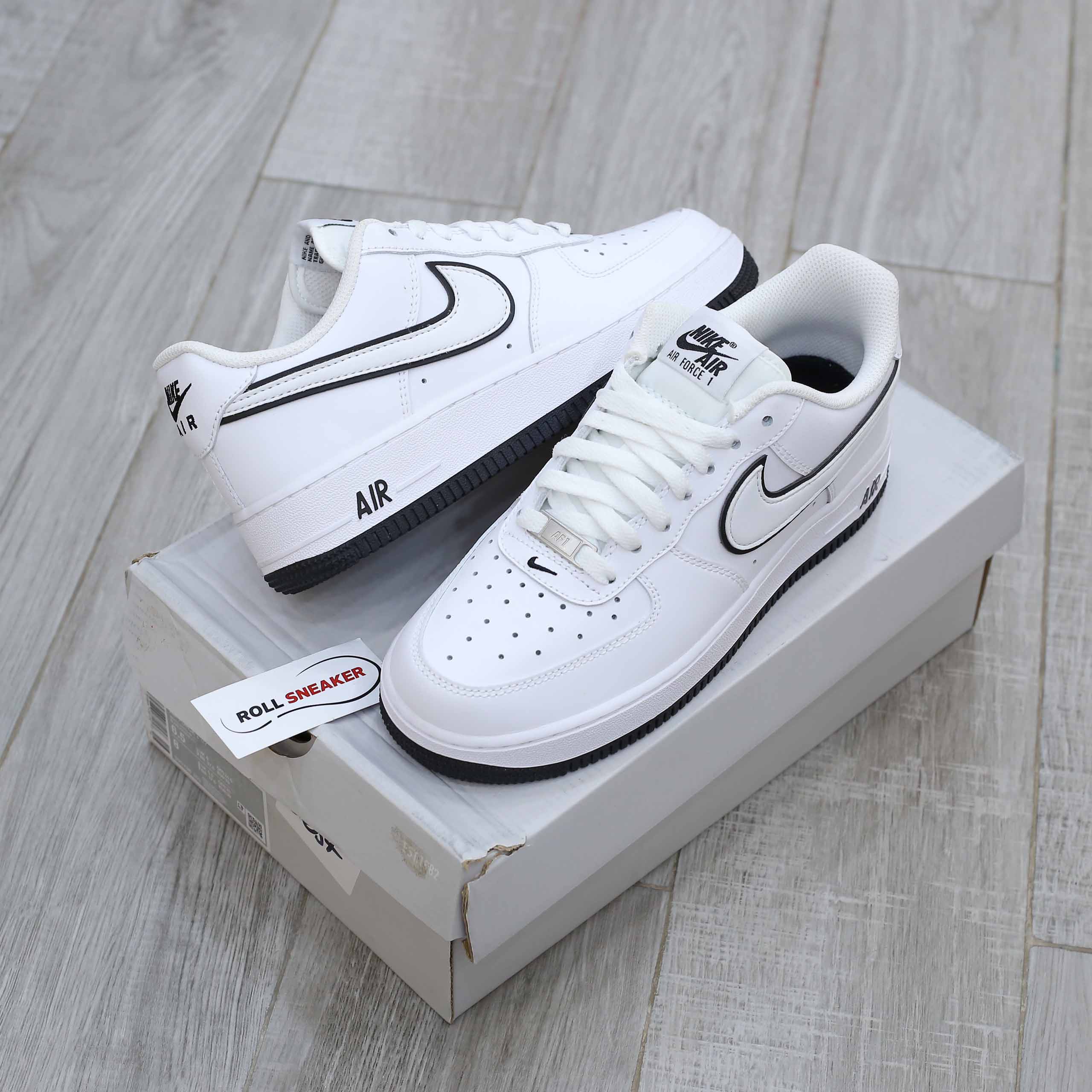 Giày Nike Air Force 1 ’07 Low ‘White Black Outline Swoosh’ Best Quality