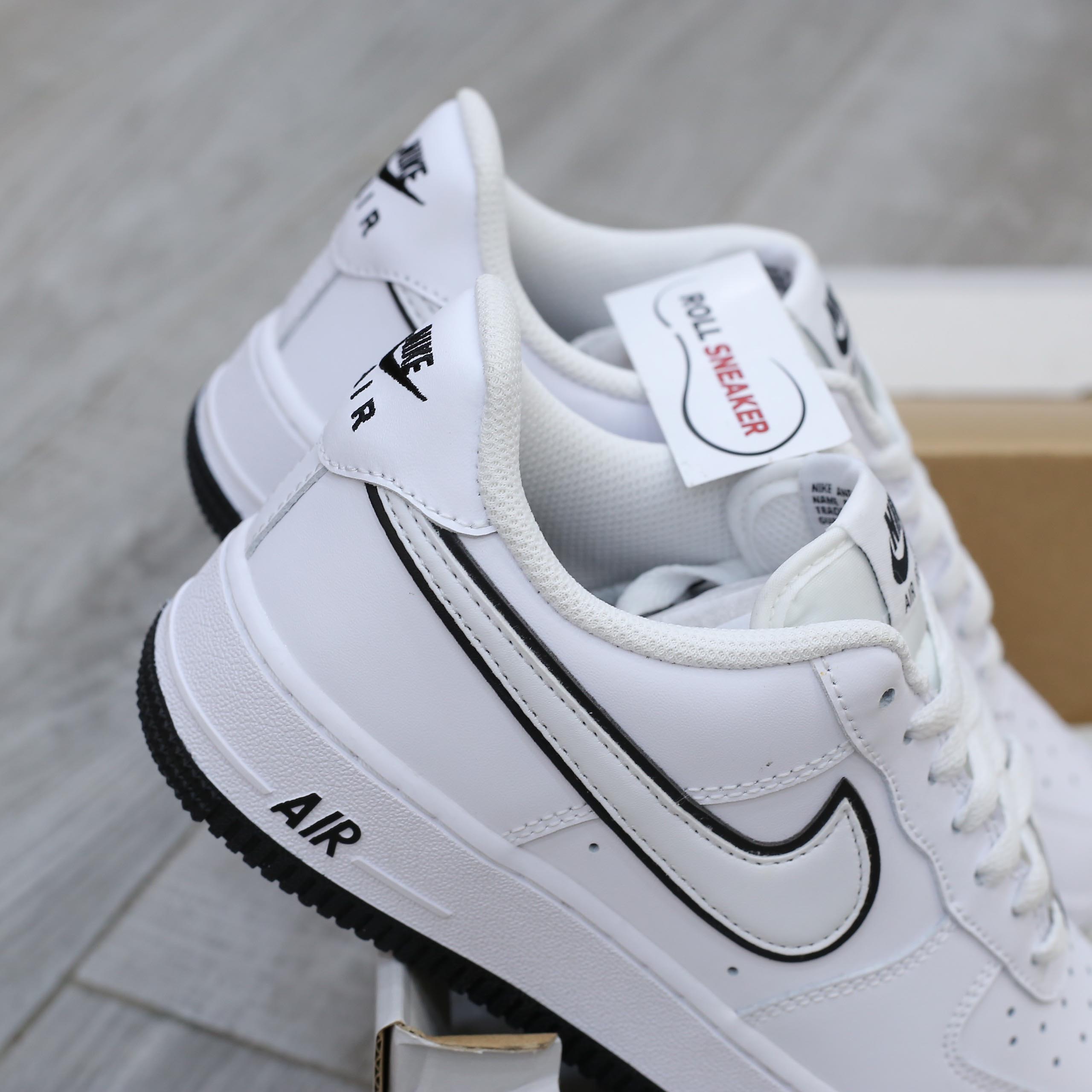 Giày Nike Air Force 1 ’07 Low ‘White Black Outline Swoosh’ Best Quality