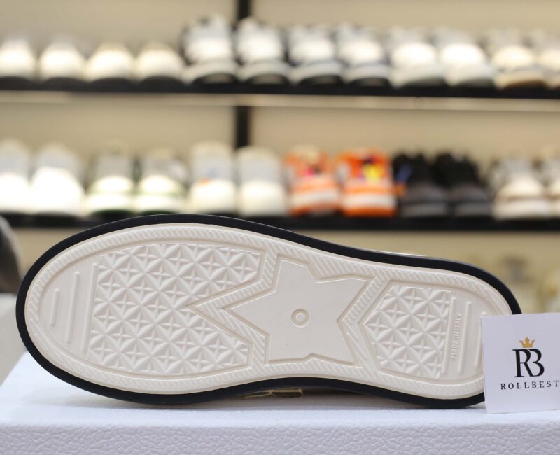 Giày WALK'N'DIOR PLATFORM Low-Top SNEAKER Deep Blue Dior Oblique Embroidered Cotton