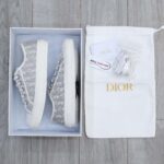 Giày WALK’N’DIOR SNEAKER Gray Stone Dior Oblique Embroidered Cotton