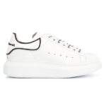 Giày Alexander Mcqueen Trắng gót chữ đen nổi