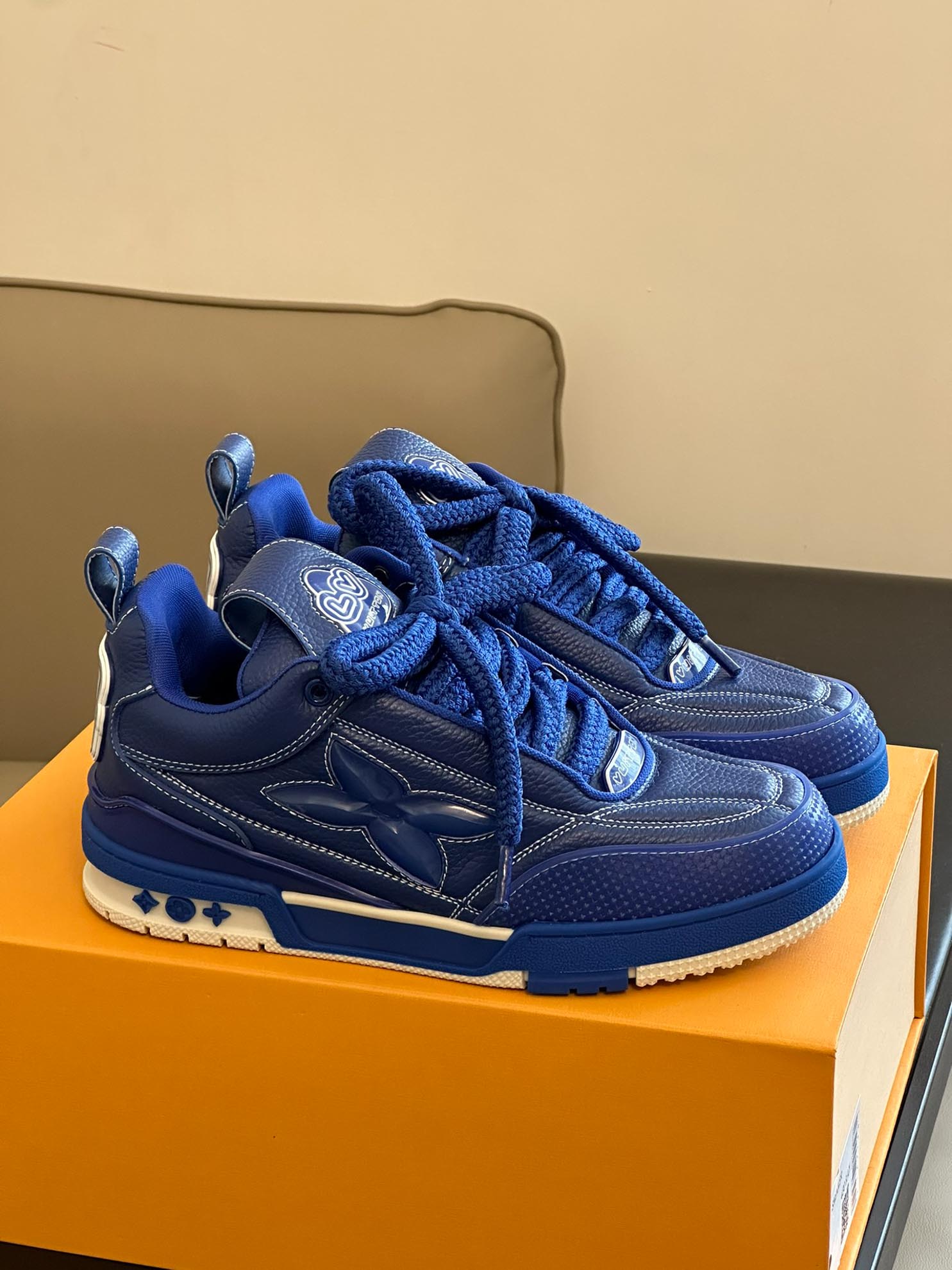 Louis Vuitton LV Skate Sneaker Blue Best Quality