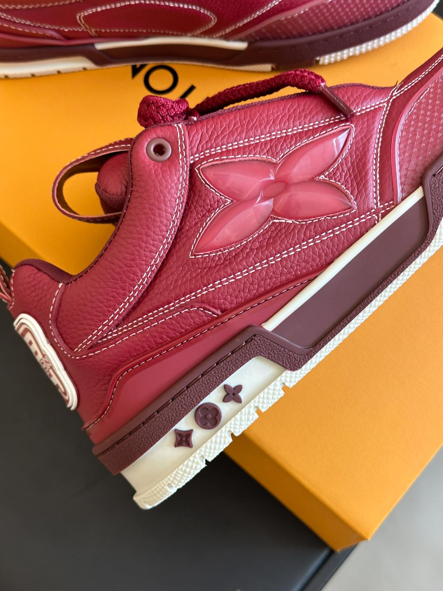 Louis Vuitton LV Skate Sneaker Bordeaux Red Best Quality