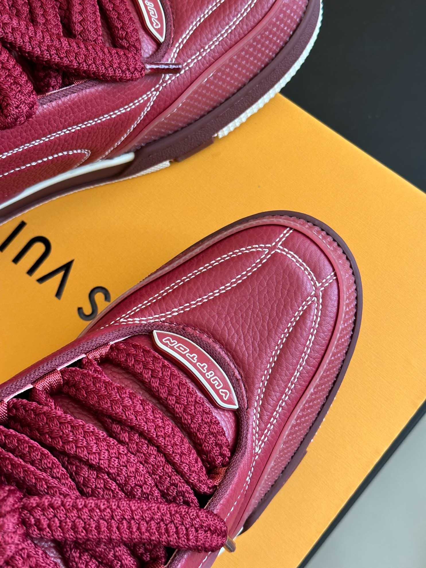 Louis Vuitton LV Skate Sneaker Bordeaux Red Best Quality