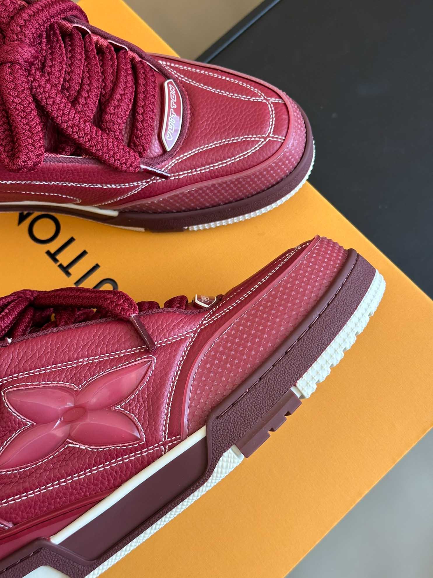 Louis Vuitton LV Skate Sneaker Bordeaux Red Best Quality