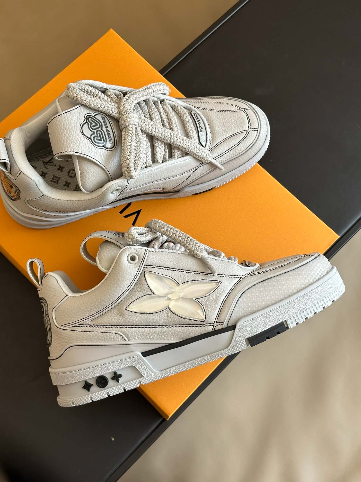 Louis Vuitton Skate Trainer Blue Swarovski Monogram Best Quality