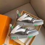 Louis Vuitton LV Skate Sneaker Grey Green Best Quality