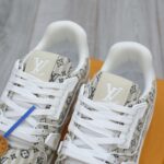 Louis Vuitton Lv Trainer #54 Monogram Sọc Beige Best Quality