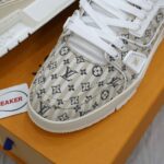 Louis Vuitton Lv Trainer #54 Monogram Sọc Beige Best Quality