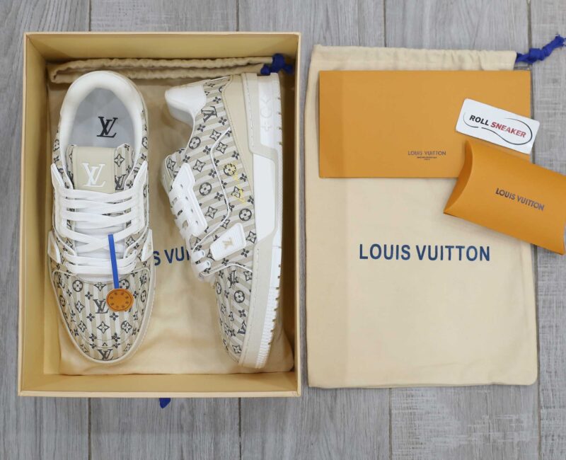 Louis Vuitton Lv Trainer #54 Monogram Sọc Beige Best Quality