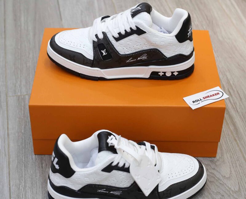 Louis Vuitton Lv Trainer #54 Signature Black White