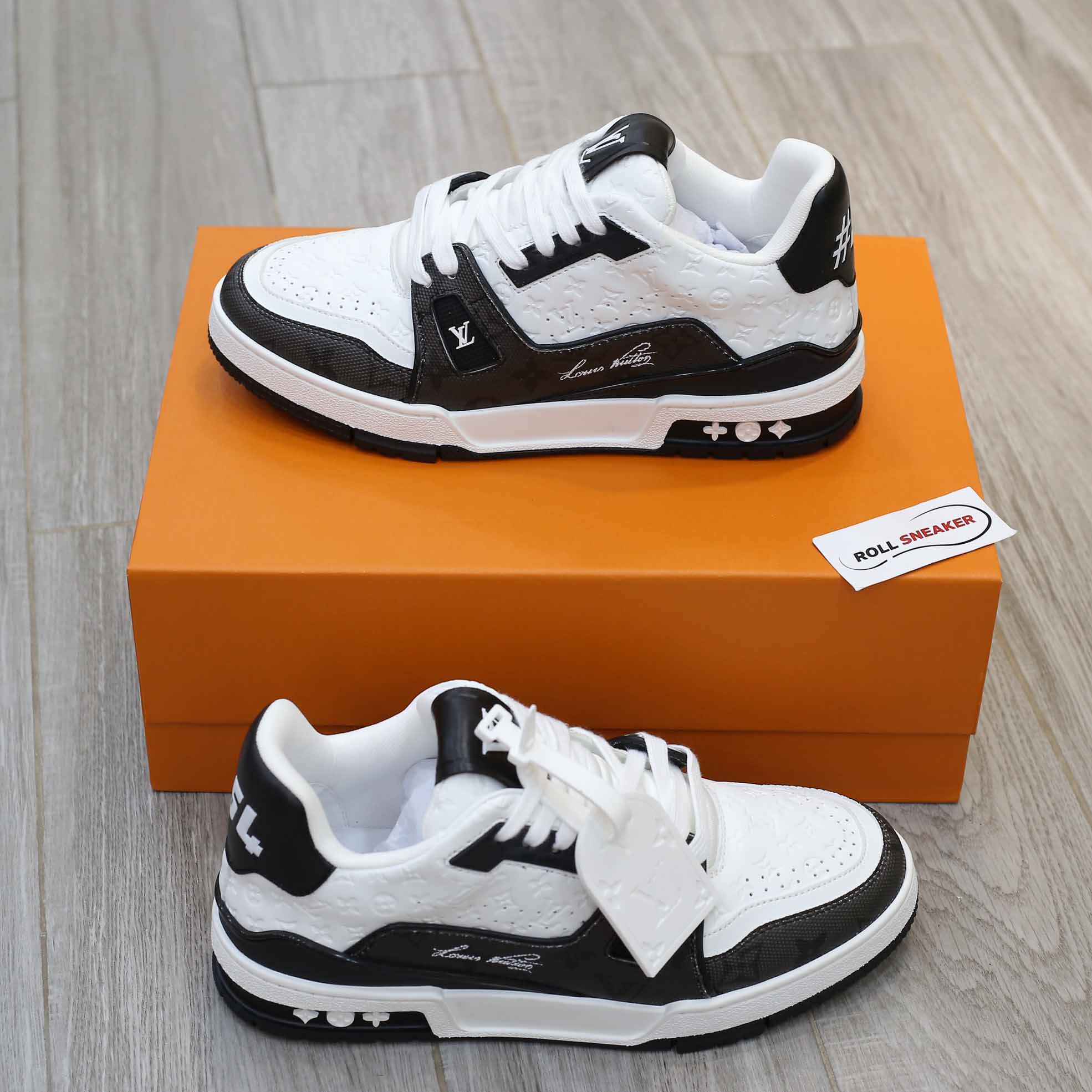 Louis Vuitton Lv Trainer #54 Signature Black White