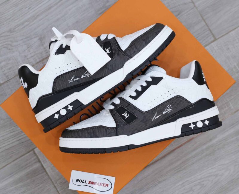 Louis Vuitton Lv Trainer #54 Signature Black White