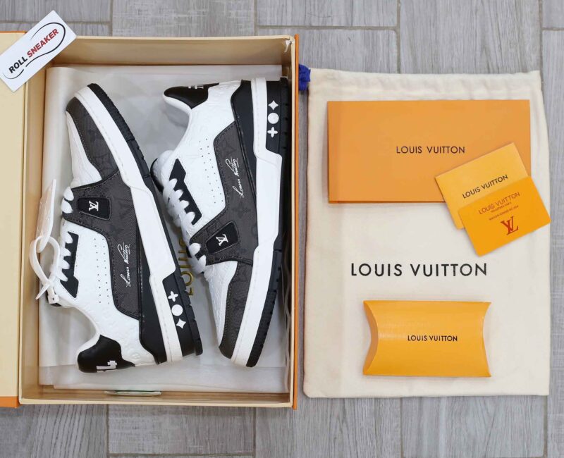 Louis Vuitton Lv Trainer #54 Signature Black White