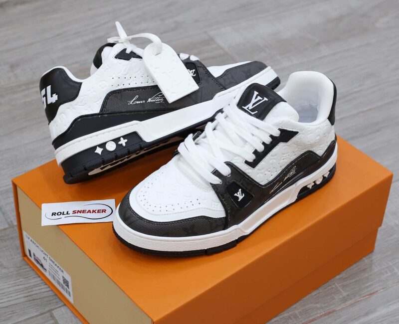 Louis Vuitton Lv Trainer #54 Signature Black White