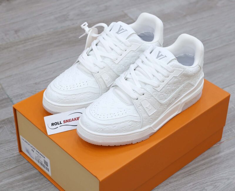 Louis Vuitton Lv Trainer #54 Signature Full White Monogram Dập Chìm