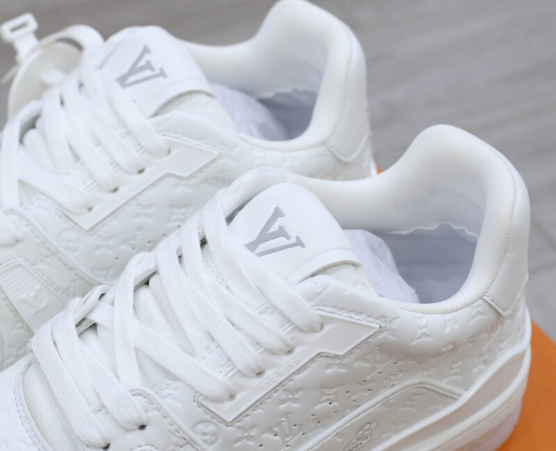 Louis Vuitton Lv Trainer #54 Signature Full White Monogram Dập Chìm