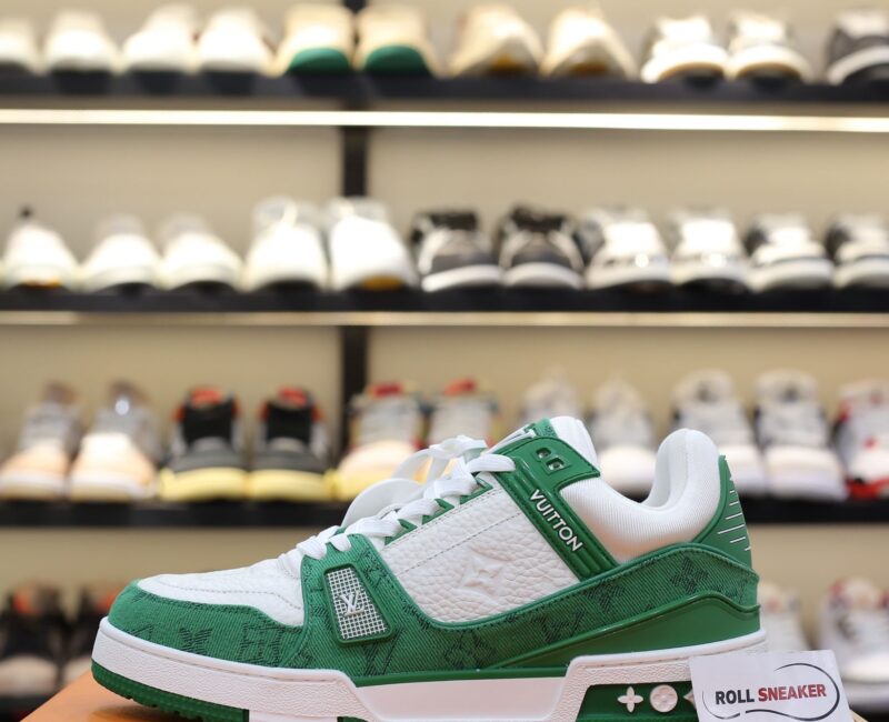 Louis Vuitton LV Trainer Green Monogram Denim