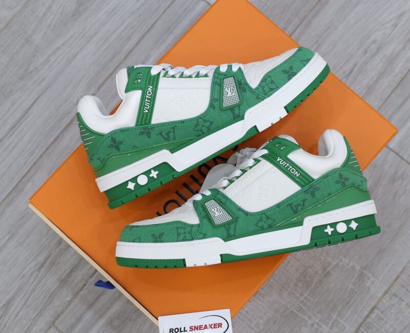 Louis Vuitton LV Trainer Green Monogram Denim