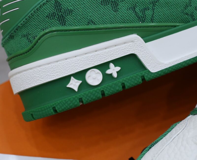 Louis Vuitton LV Trainer Green Monogram Denim