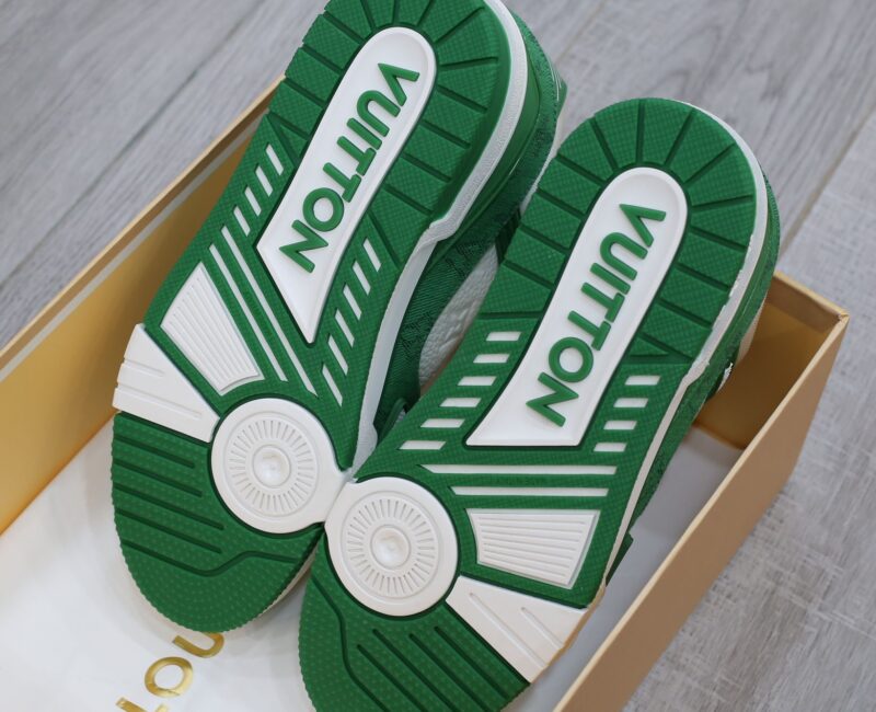 Louis Vuitton LV Trainer Green Monogram Denim