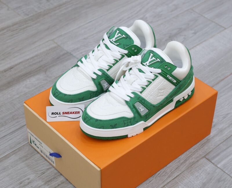 Louis Vuitton LV Trainer Green Monogram Denim