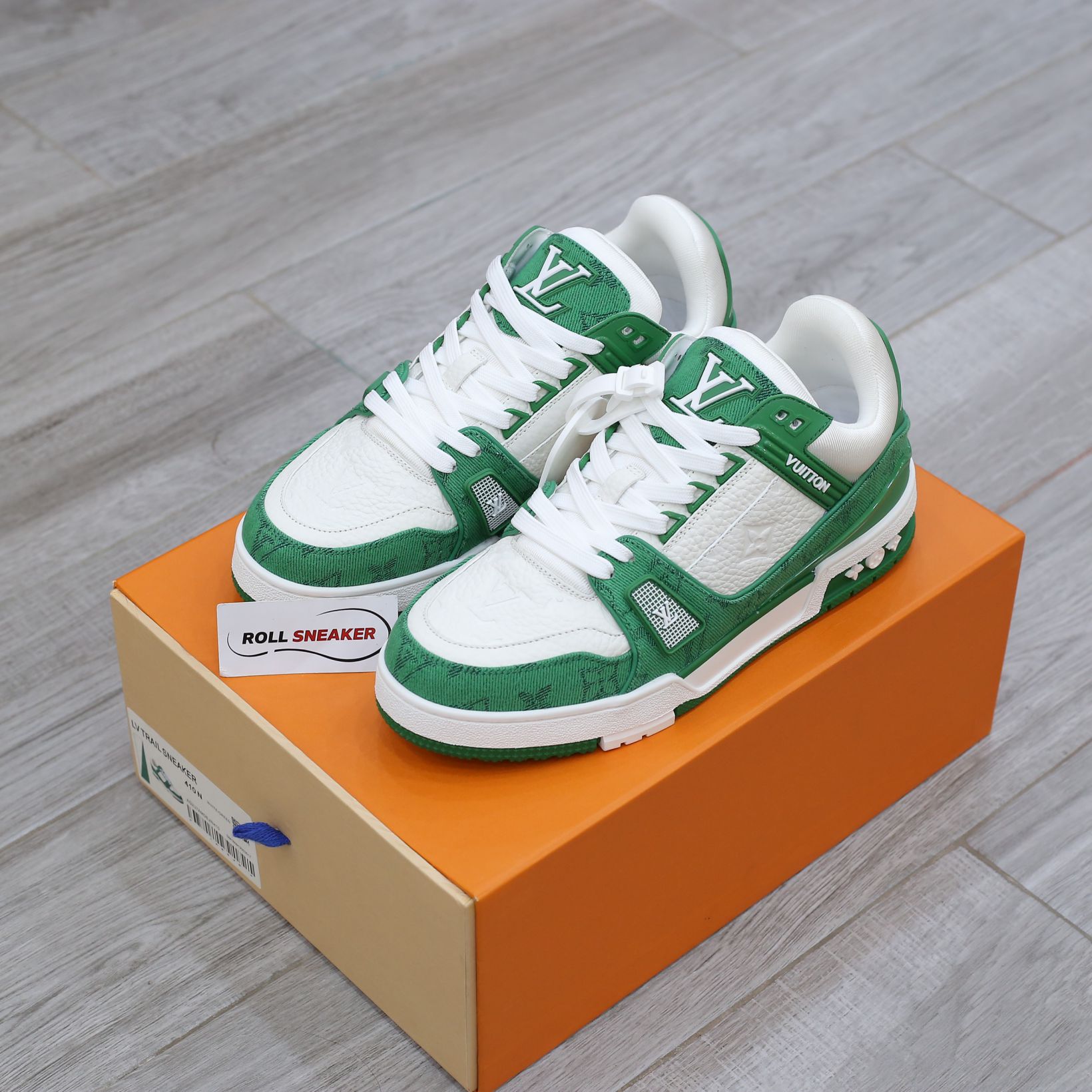 Louis Vuitton LV Trainer Green Monogram Denim