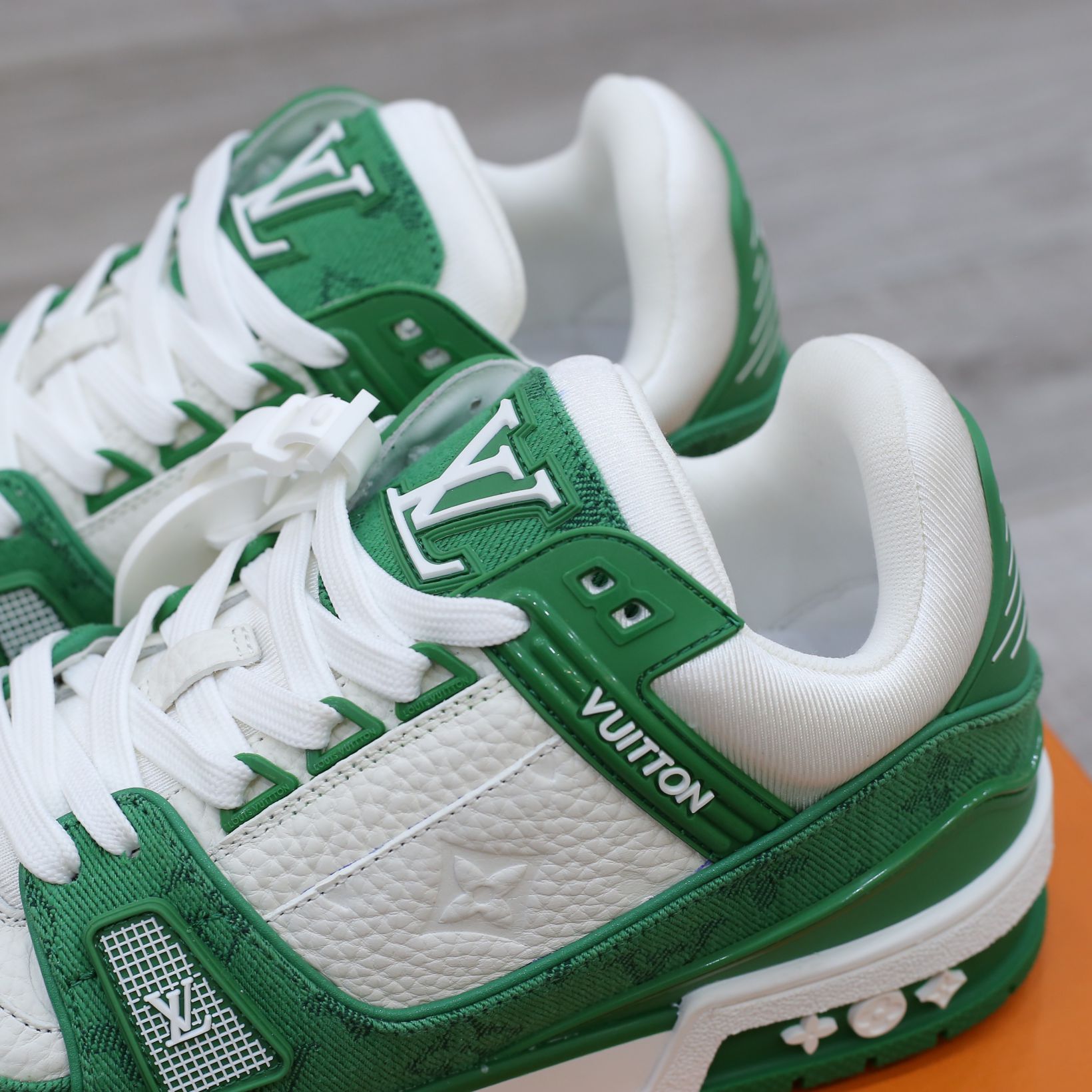 Louis Vuitton LV Trainer Green Monogram Denim