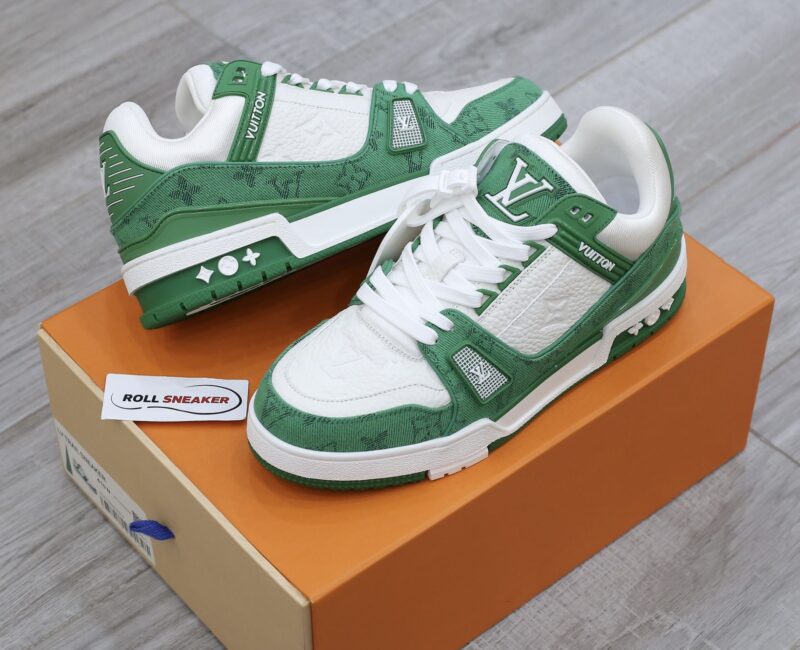 Louis Vuitton LV Trainer Green Monogram Denim