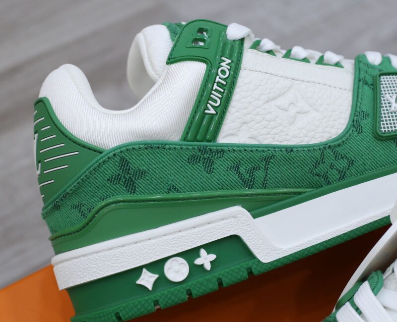 Louis Vuitton LV Trainer Green Monogram Denim