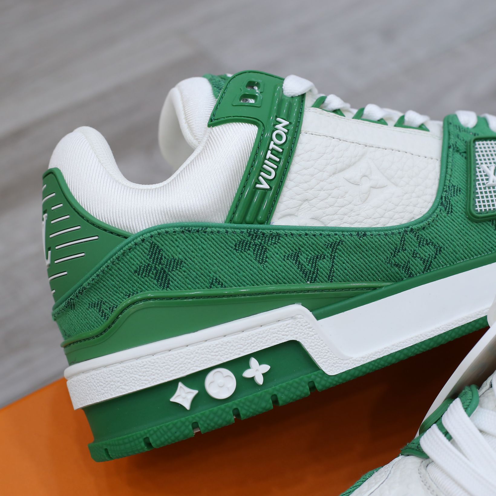 Louis Vuitton LV Trainer Green Monogram Denim