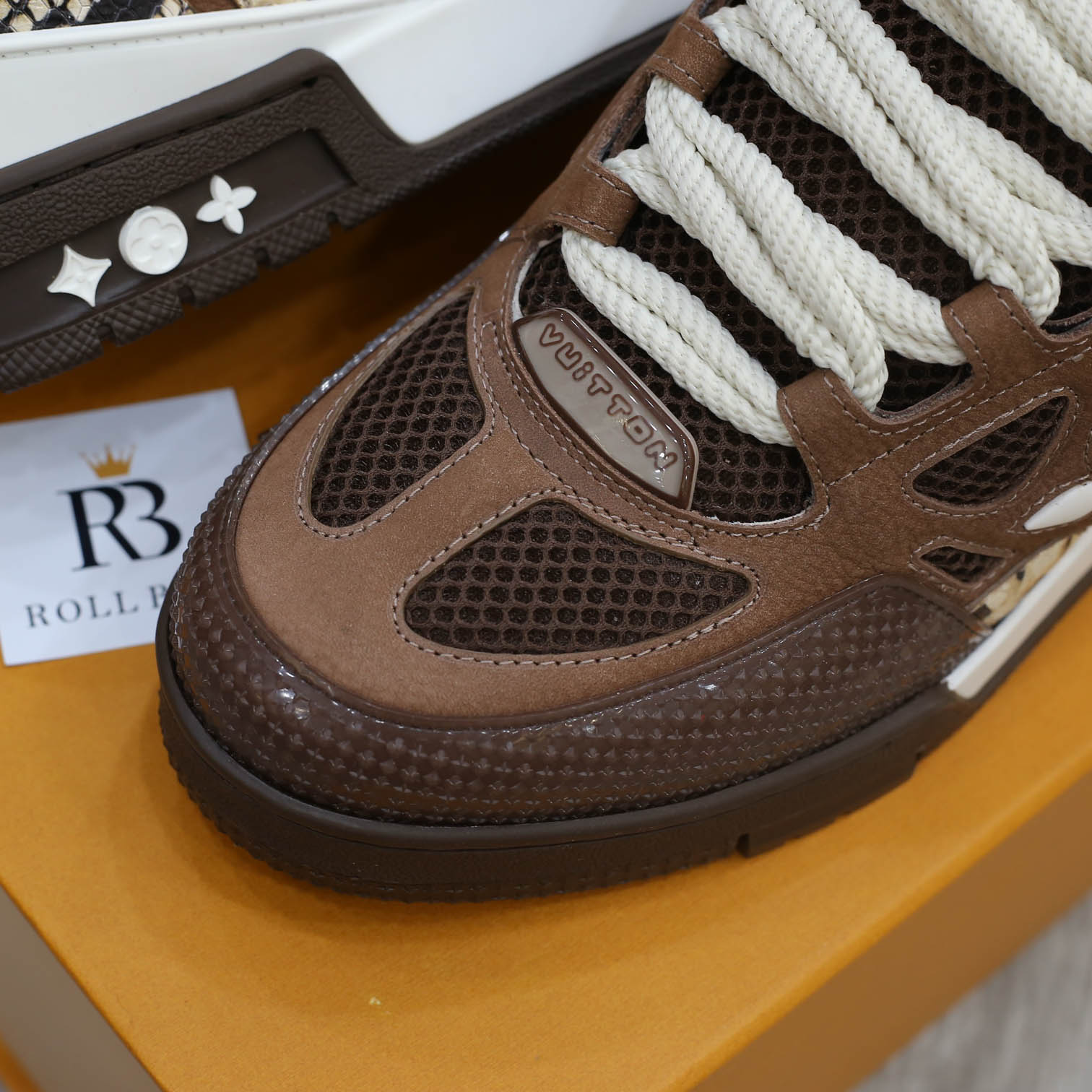 Louis Vuitton Skate Sneaker Brown Snakeskin Best Quality