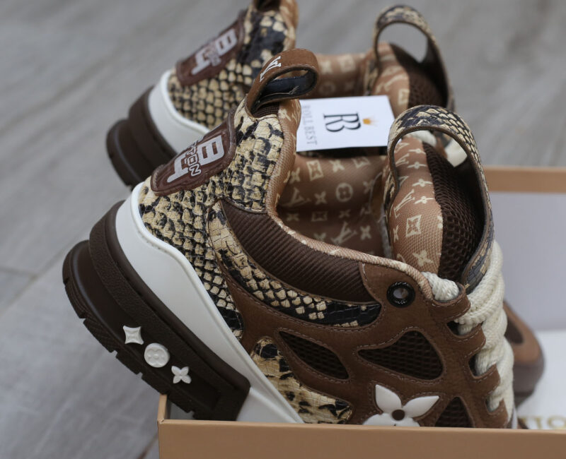 Louis Vuitton Skate Sneaker Brown Snakeskin Best Quality