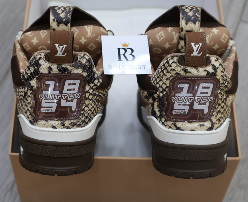 Louis Vuitton Skate Sneaker Brown Snakeskin Best Quality