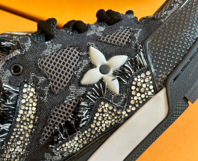 Louis Vuitton Skate Trainer Black Swarovski Monogran Best Quality