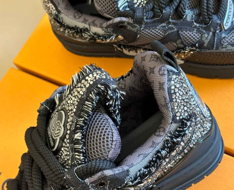 Louis Vuitton Skate Trainer Black Swarovski Monogran Best Quality