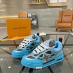 Louis Vuitton Skate Trainer Blue Brown Best Quality