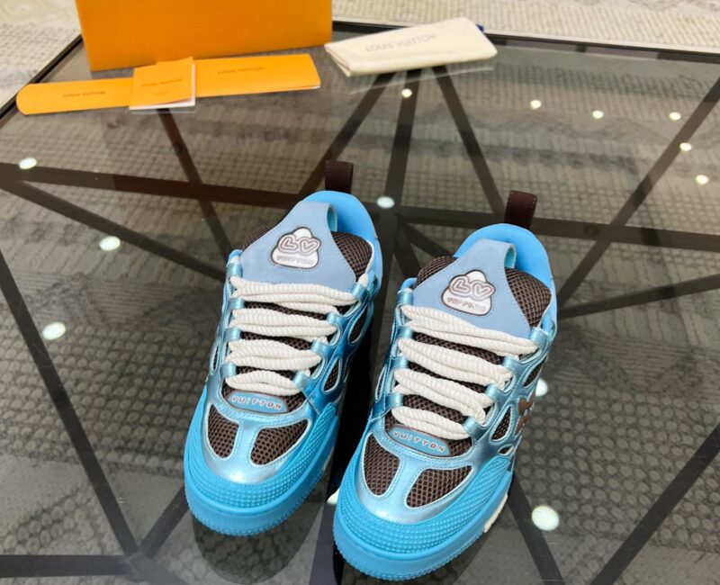 Louis Vuitton Skate Trainer Blue Brown Best Quality